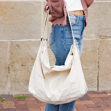 Oversize Canvas Messenger Bag