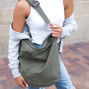 Oversize Canvas Messenger Bag