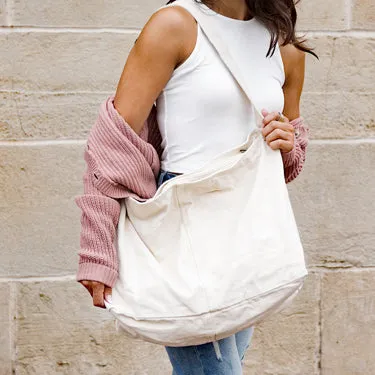 Oversize Canvas Messenger Bag
