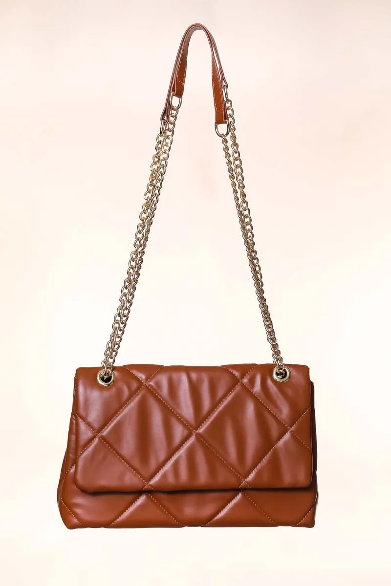 Oversized Quilt Chain Bag