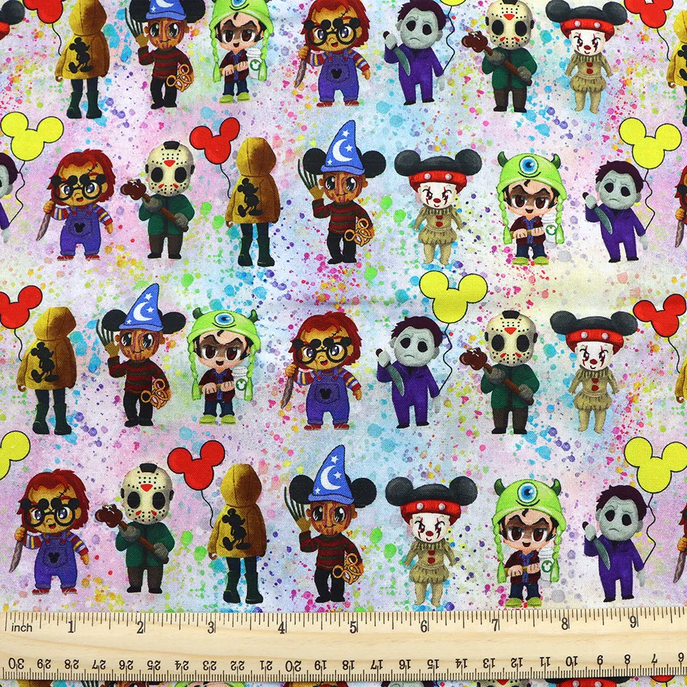 paint splatter printed fabric