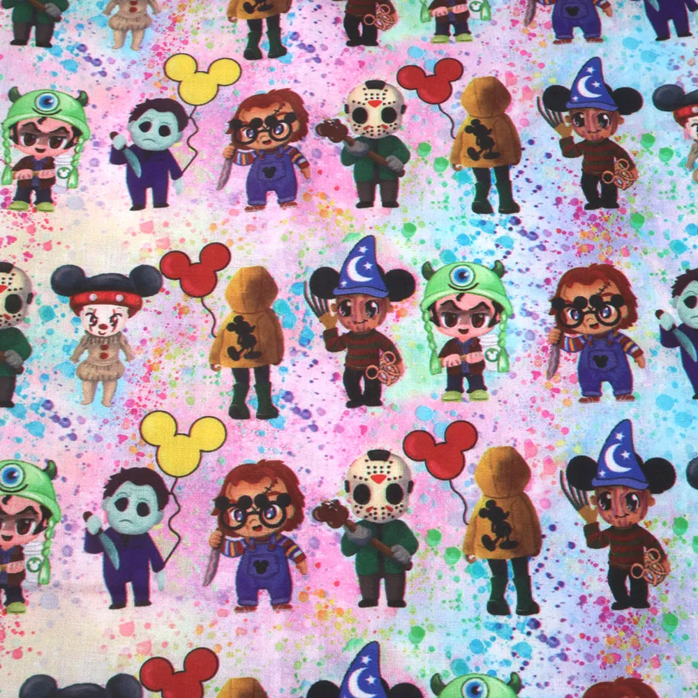 paint splatter printed fabric
