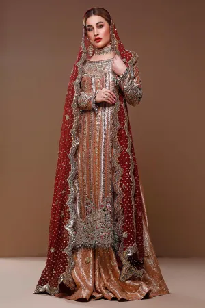Pakistani A Line Shirt Lehnga for Wedding #Y2087