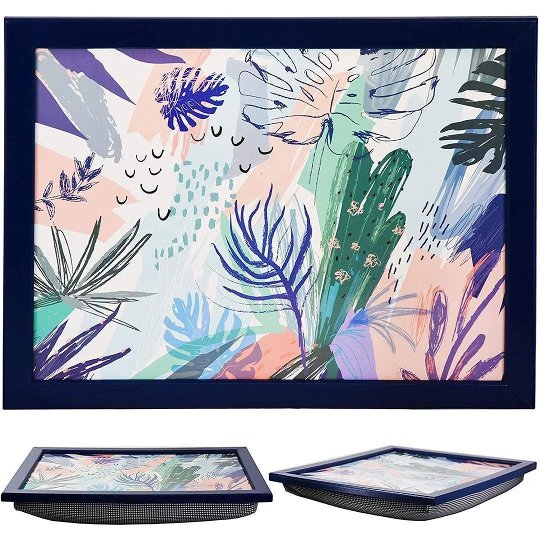 Palm Leaves Lap Tray With Bean Bag Cushion