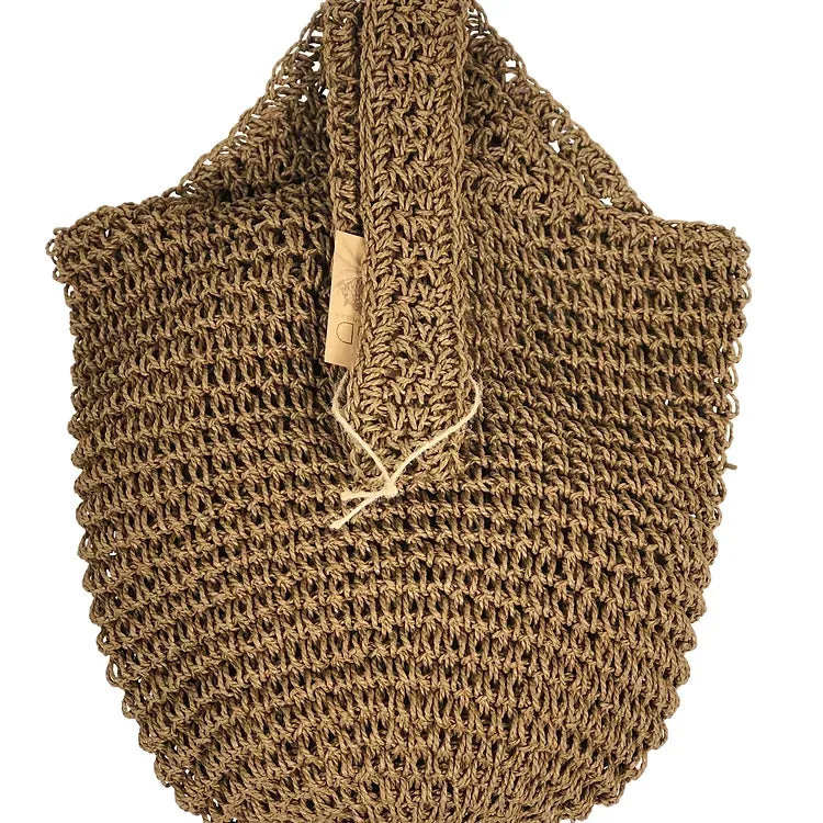 Paper Twine Cross Body Bag - Olive