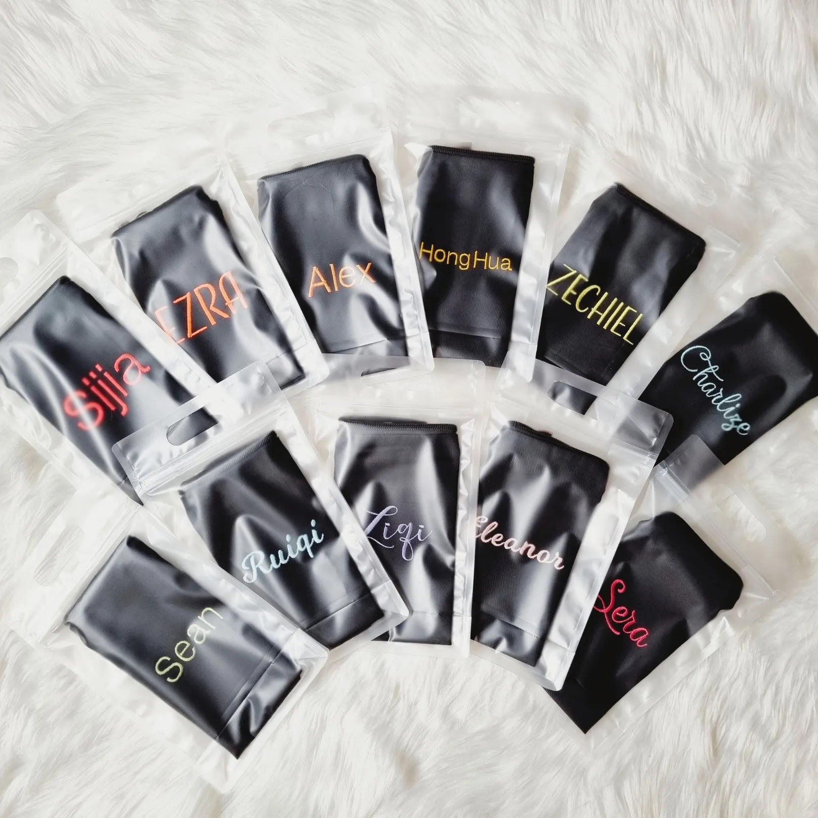 [PARTY PACK] Canvas Zip Pouch - BLACK