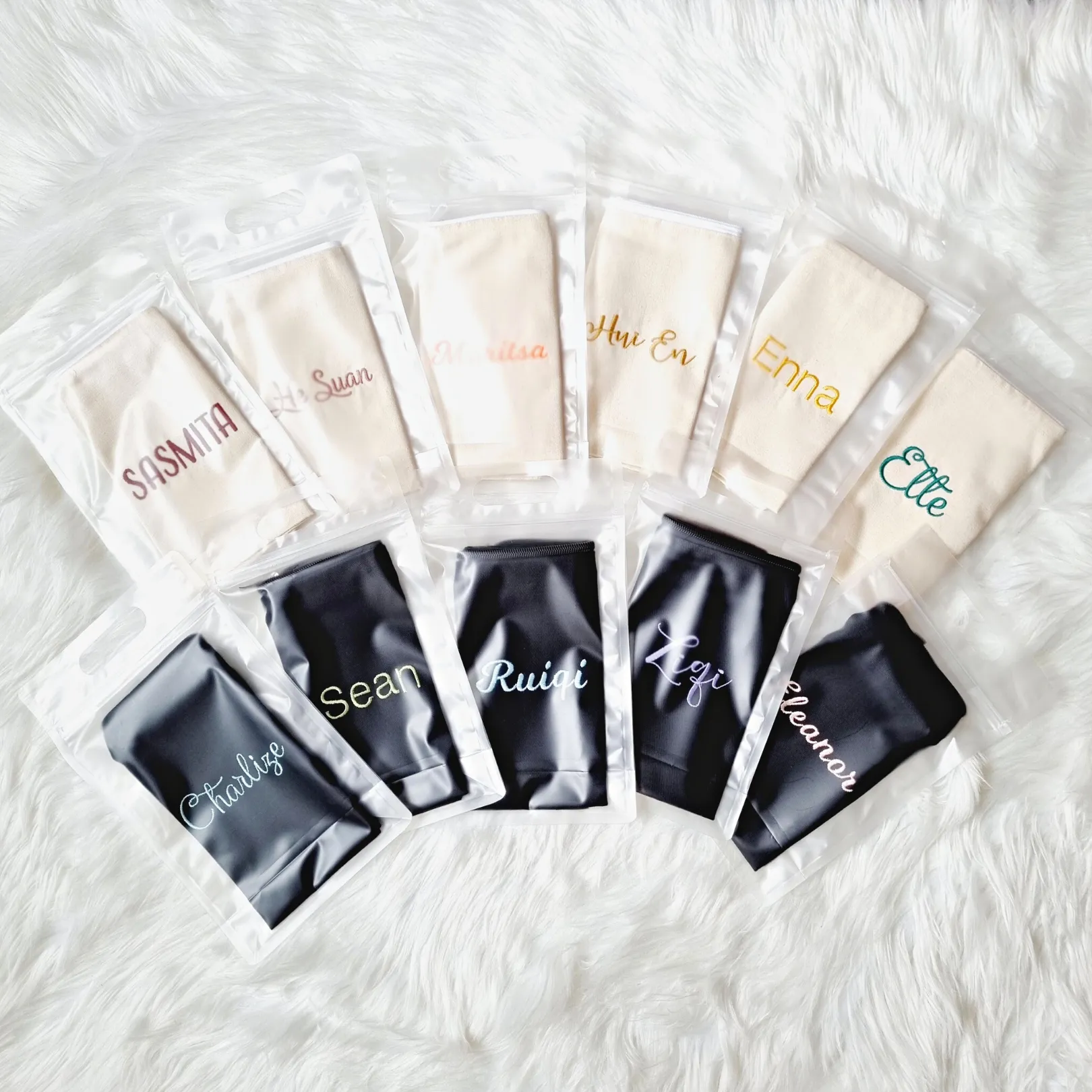 [PARTY PACK] Canvas Zip Pouch - BLACK