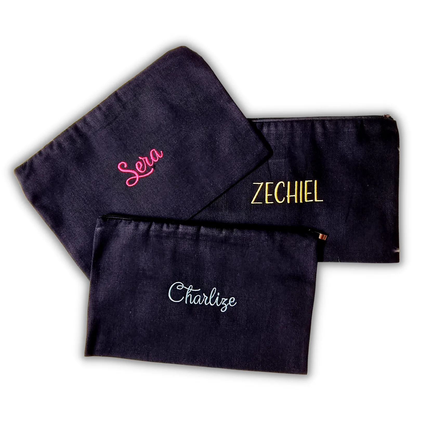 [PARTY PACK] Canvas Zip Pouch - BLACK
