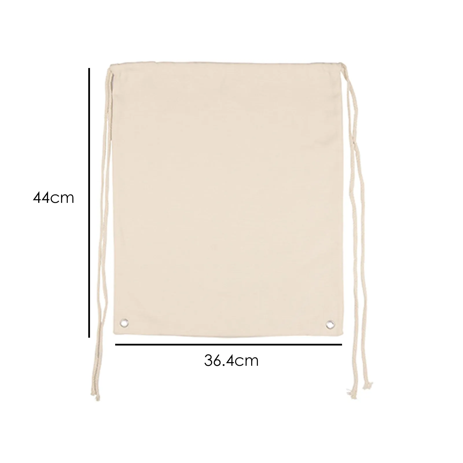 Personalised Canvas Drawstring Backpack with Elephant Rain Drop Glitter Print and Cute Text