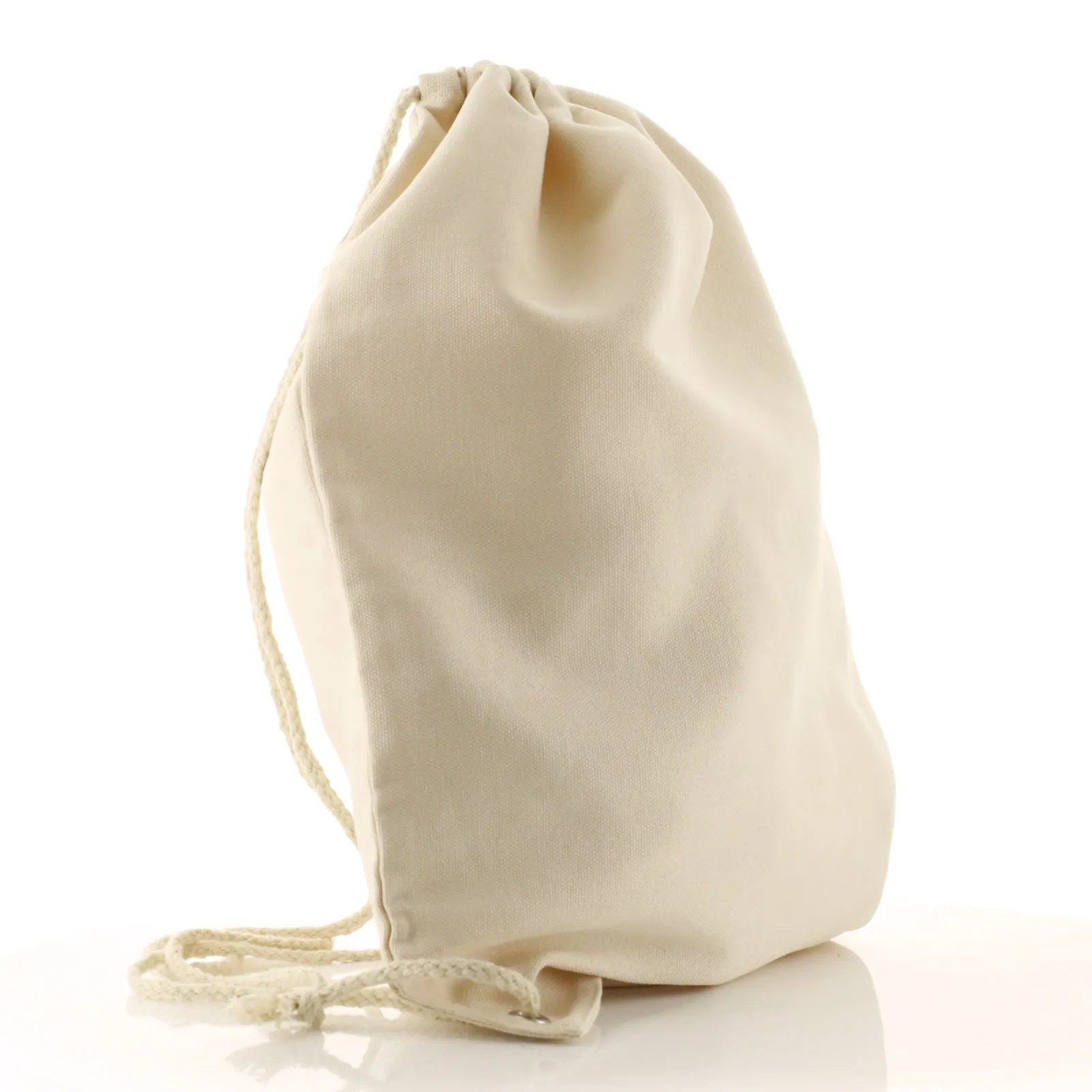 Personalised Canvas Drawstring Backpack with Stylish Text and Floral Mother’s Day Message