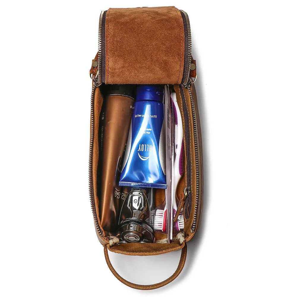 Personalized Groomsmen Gift Men Leather Toiletry Bag Monogram Leather Dopp Kit