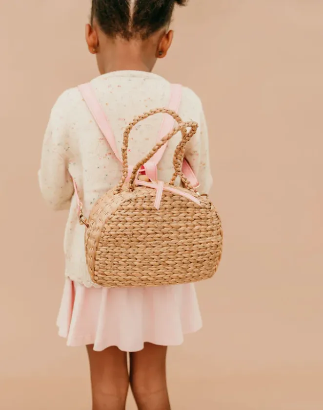 Personalized Varsity Letter Straw Backpack