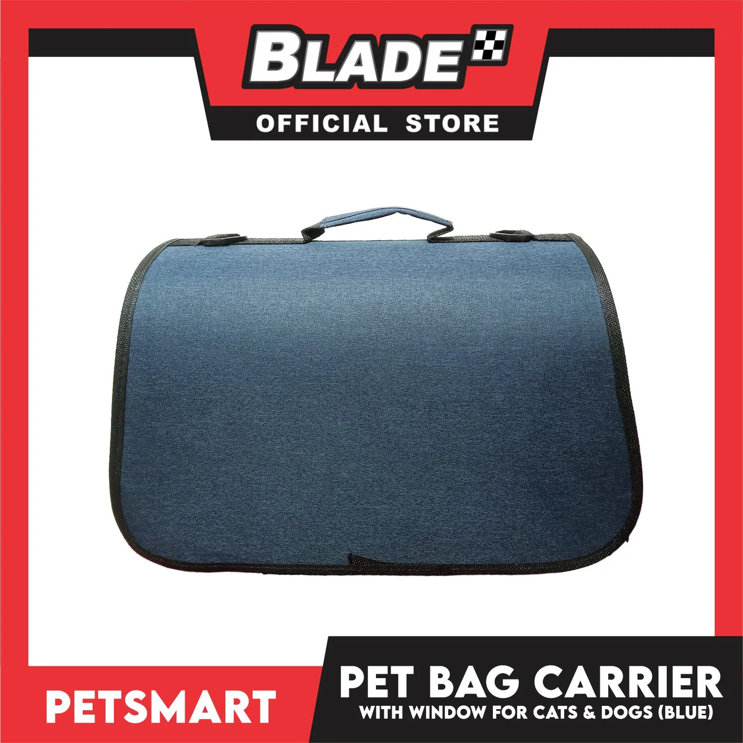 Pet Bag Carrier with Window for Cats and Dogs (Blue) 41cm x 26cm x 25cm