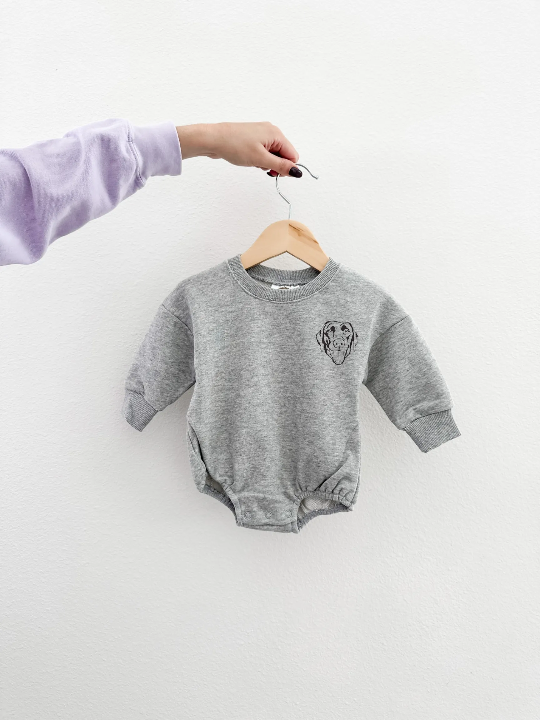 Pet Portrait Baby Bubble Romper