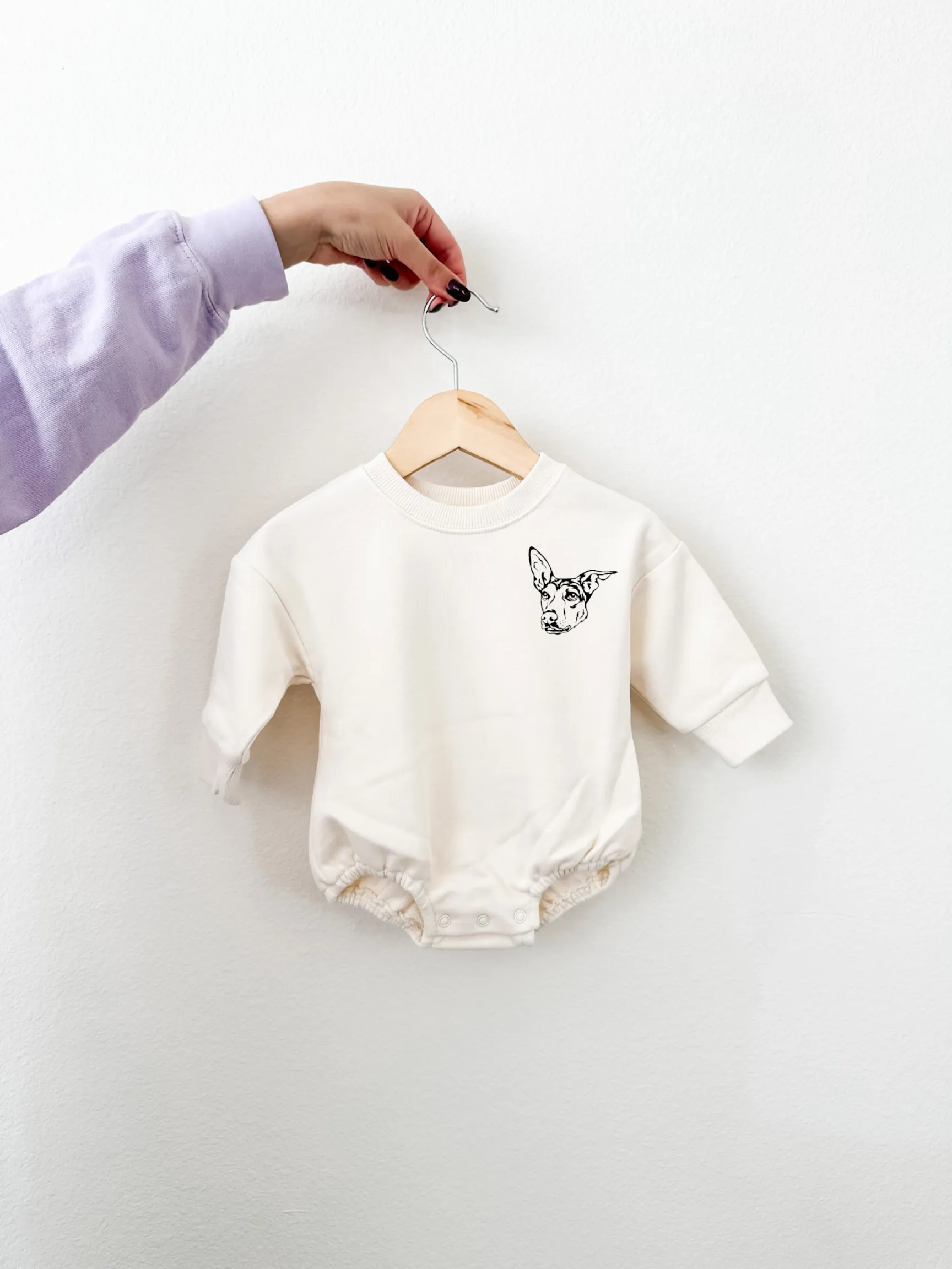 Pet Portrait Baby Bubble Romper
