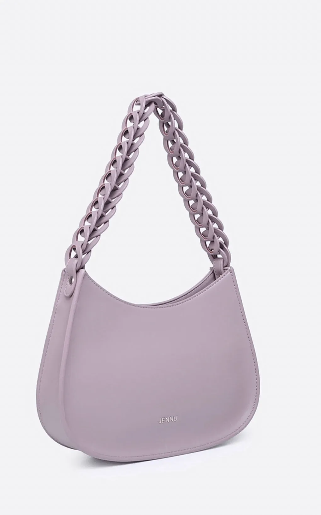 Petra Curved Chain Shoulder Bag - Two Colors