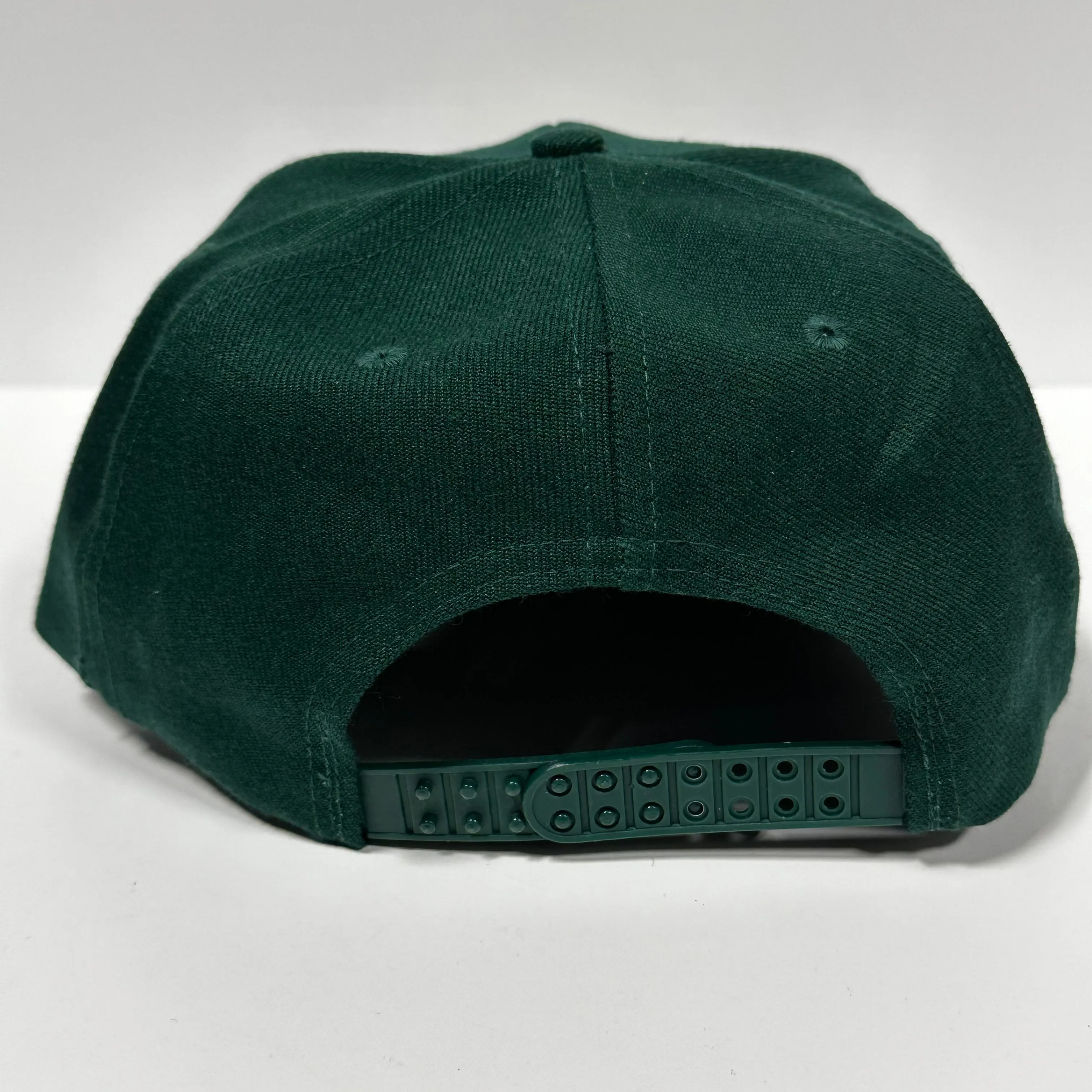 PIMP IT Green Wool Vintage SnapBack Baseball Cap Hat Green Under Brim Custom Embroidered