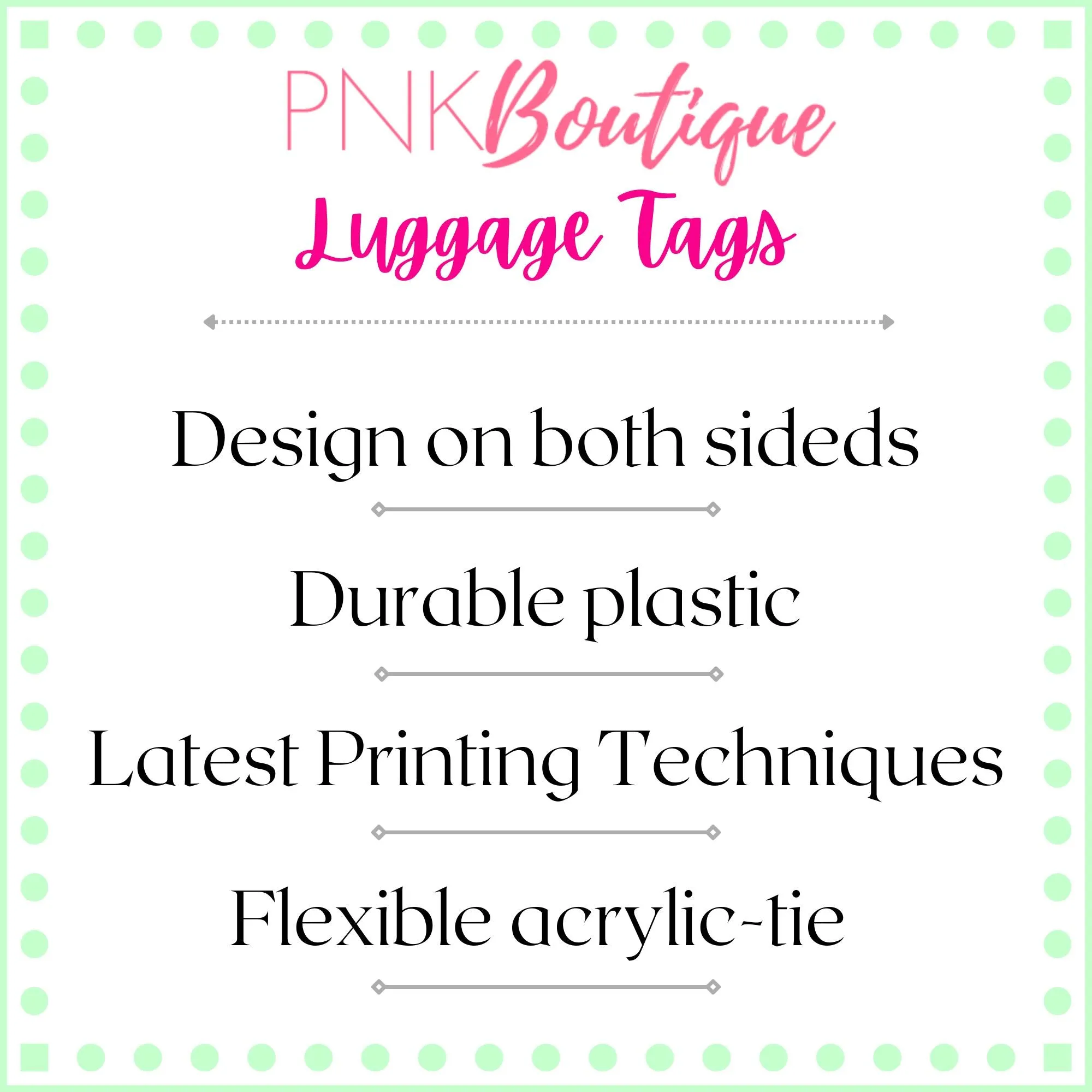 Pink and Green Affair Luggage Tag