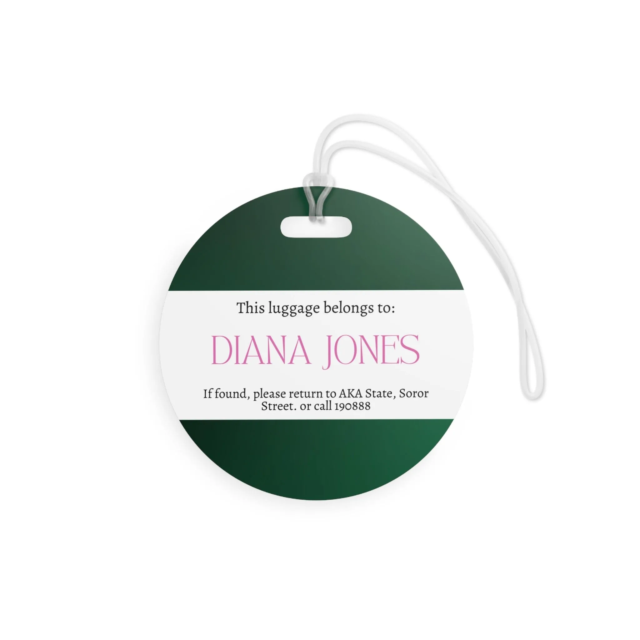 Pink and Green Affair Luggage Tag