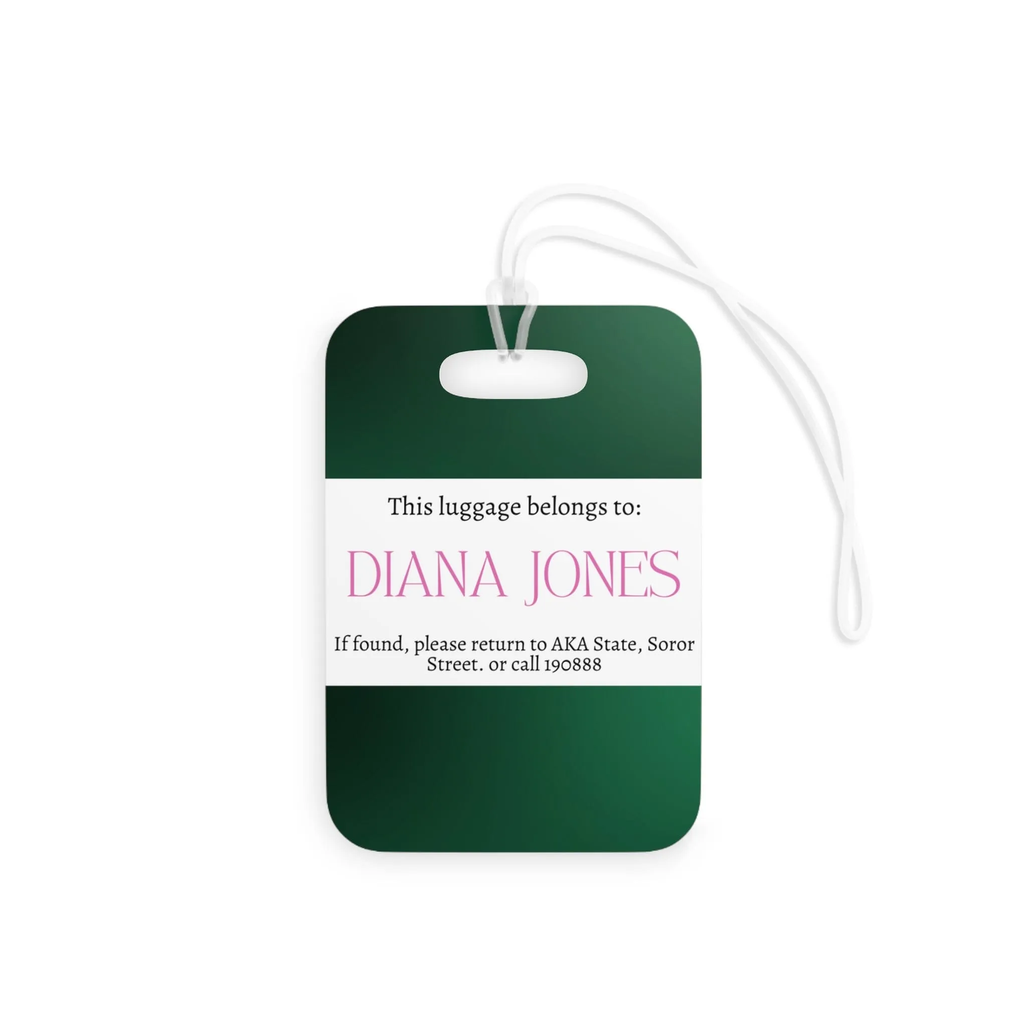 Pink and Green Affair Luggage Tag