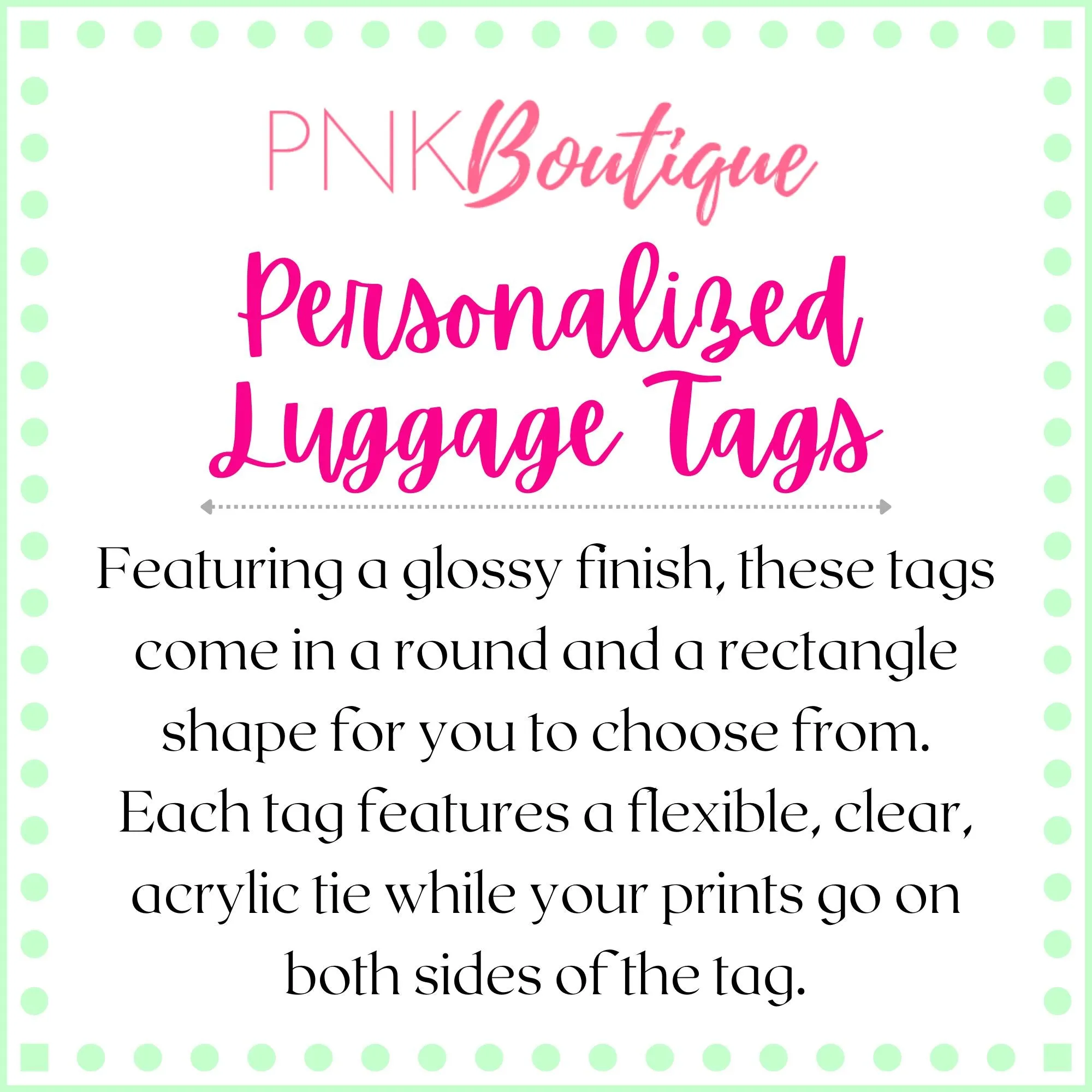 Pink and Green Affair Luggage Tag