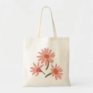 PINK DAISY CANVAS BAG