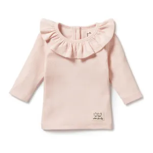 Pink Organic Ruffle Top