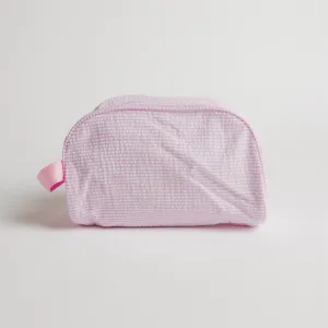 Pink Seersucker Traveler Toiletry Bag