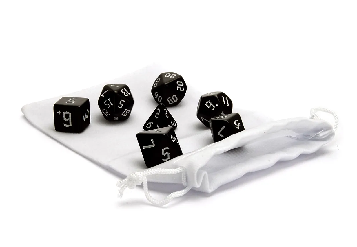 Plain Dice Bag - White