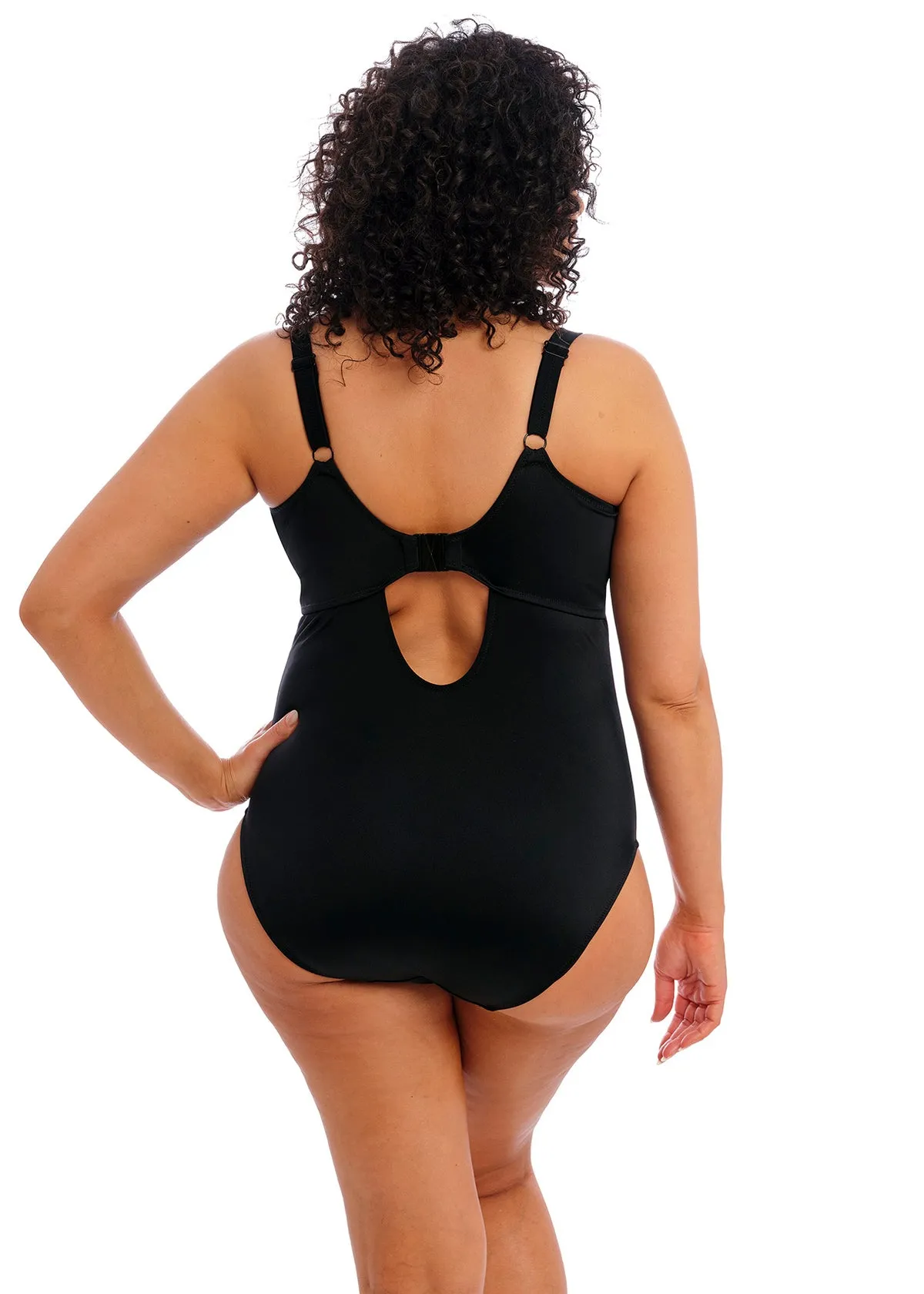 Plain Sailing Non Wired Plunge Swimsuit In Black - Elomi