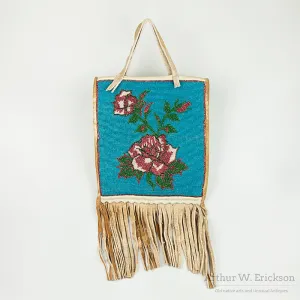 Plateau Beaded Flat Bag with Long Fringe