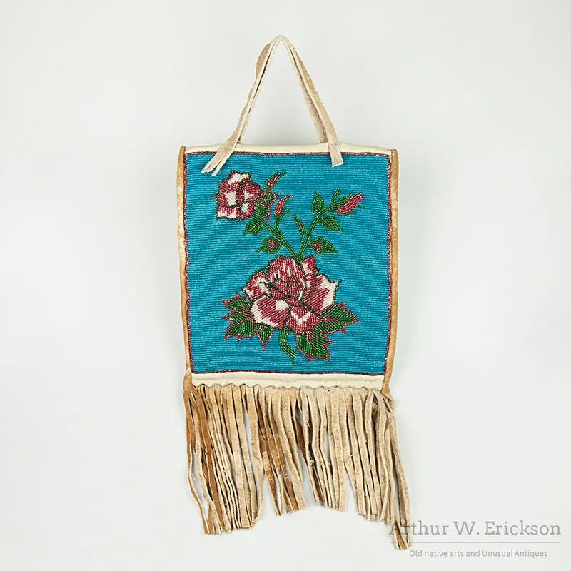 Plateau Beaded Flat Bag with Long Fringe