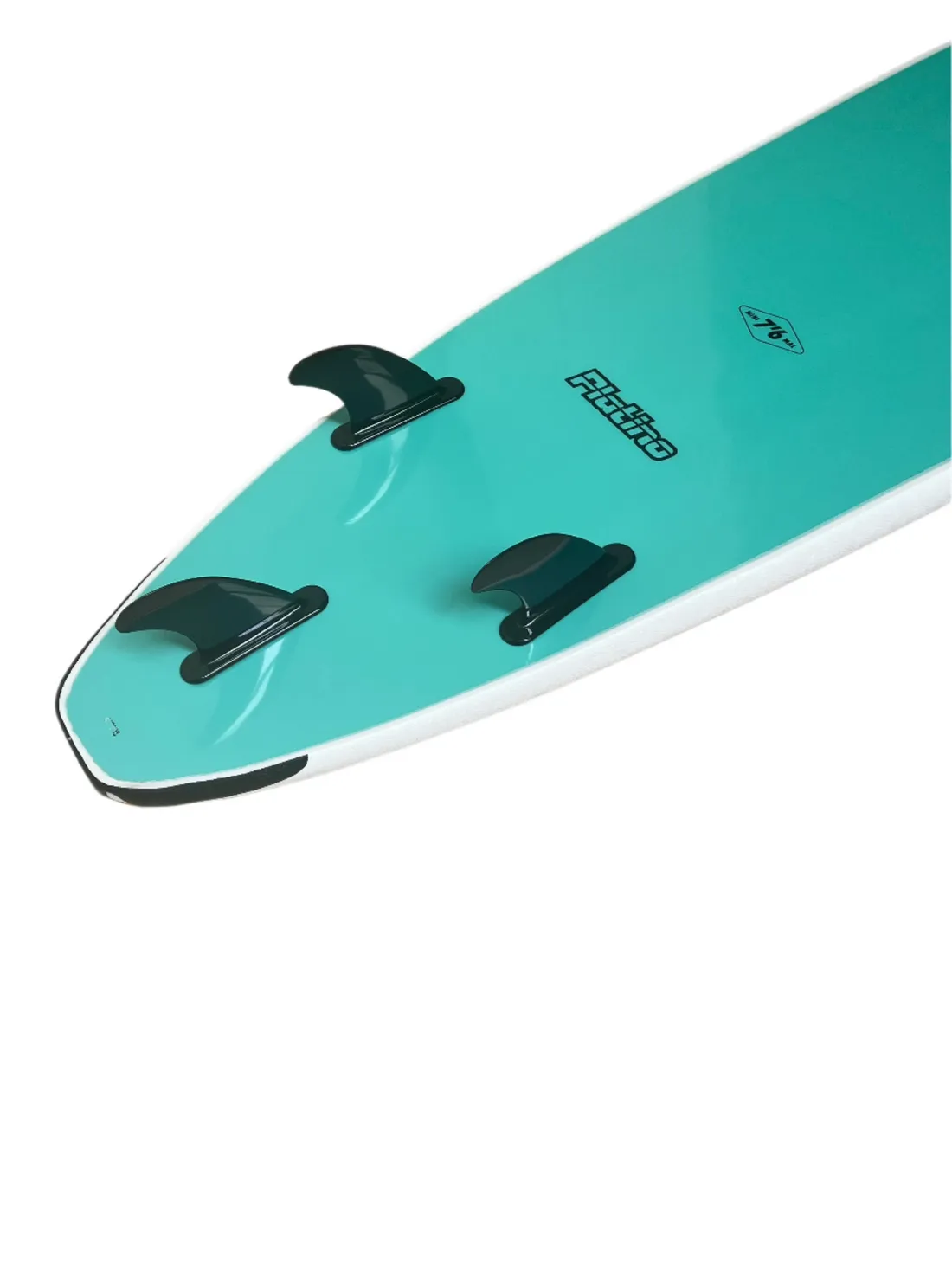 PLATINO 7'6 SOFTBOARD WHITE TURQUOISE