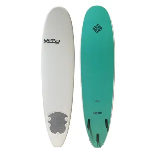 PLATINO 7'6 SOFTBOARD WHITE TURQUOISE