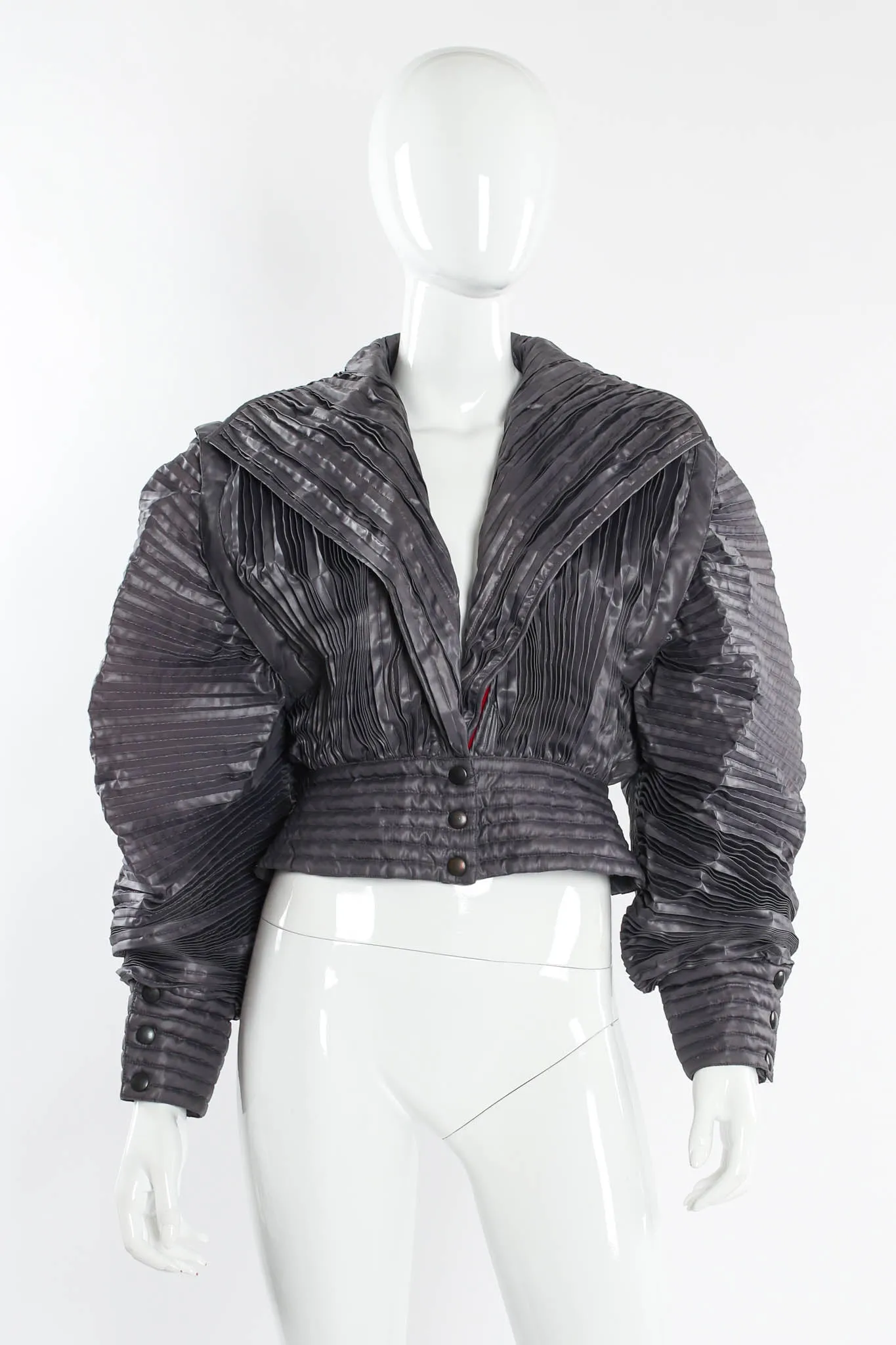 Plissé Pleat Crop Jacket