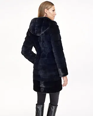 Plucked Mink & LH Mink Trimmed Coat
