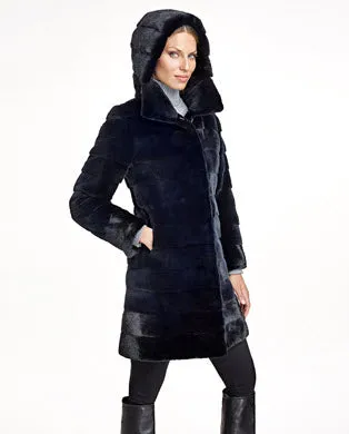 Plucked Mink & LH Mink Trimmed Coat