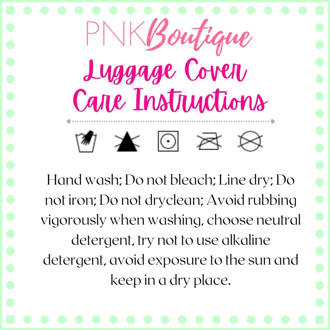 PNK Signature Pink & Green Luggage Cover
