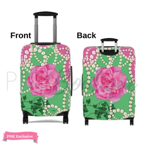 PNK Signature Pink & Green Luggage Cover