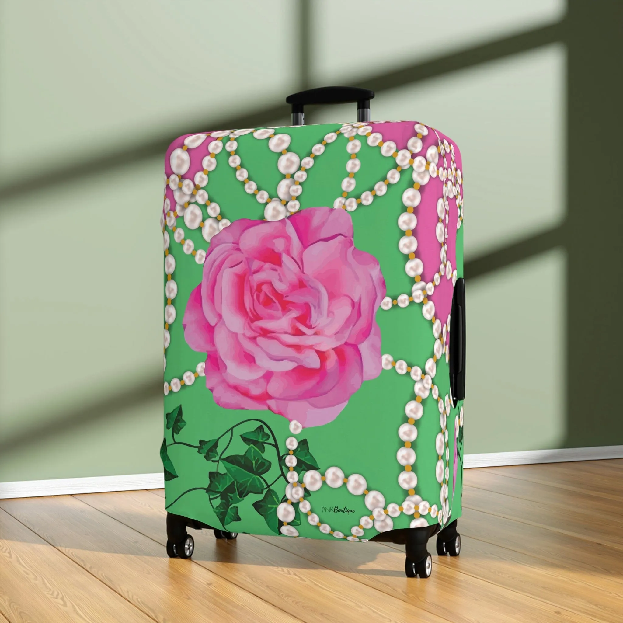 PNK Signature Pink & Green Luggage Cover