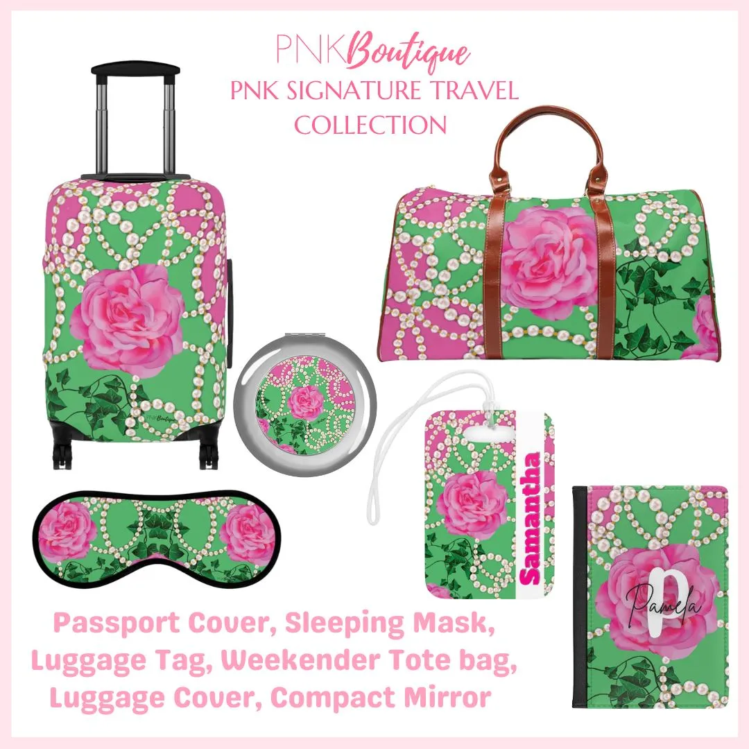 PNK Signature Pink & Green Luggage Cover
