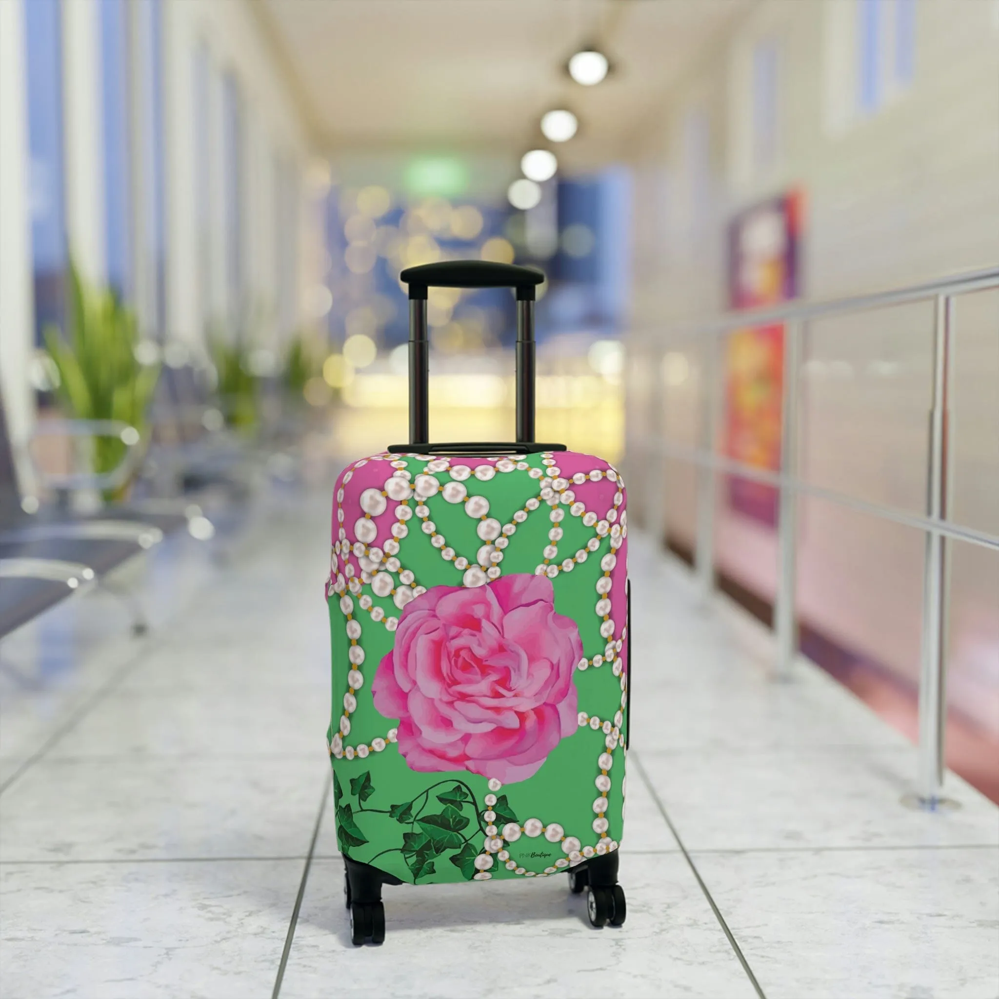 PNK Signature Pink & Green Luggage Cover