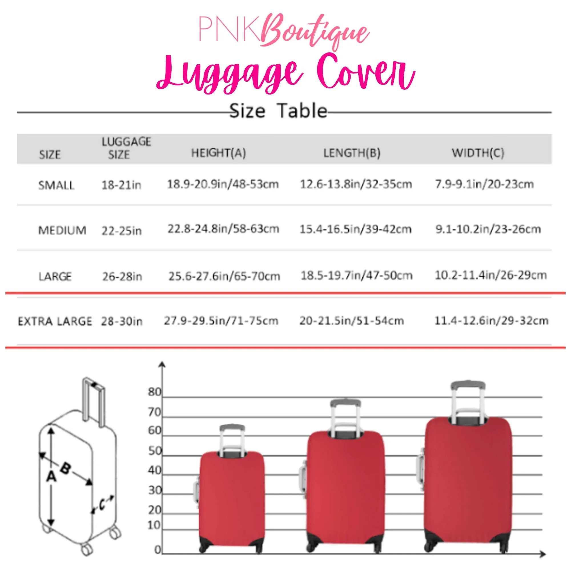 PNK Signature Pink & Green Luggage Cover