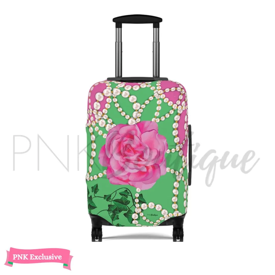 PNK Signature Pink & Green Luggage Cover