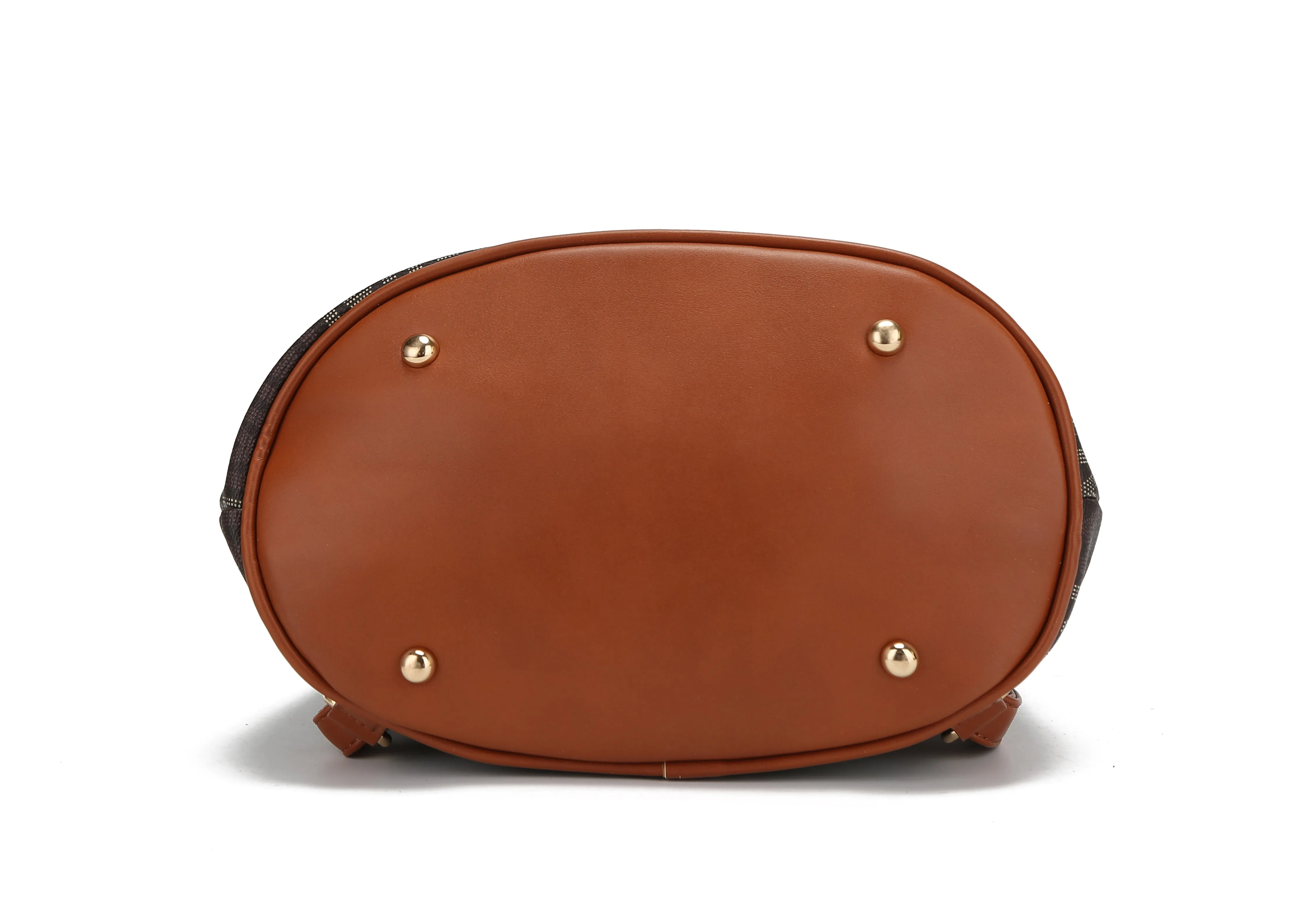 Polina M Signature With Gold Plated Chain Backpack