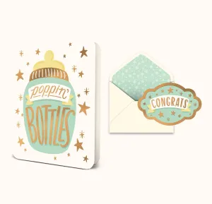 Poppin Bottles Deluxe Greeting Card
