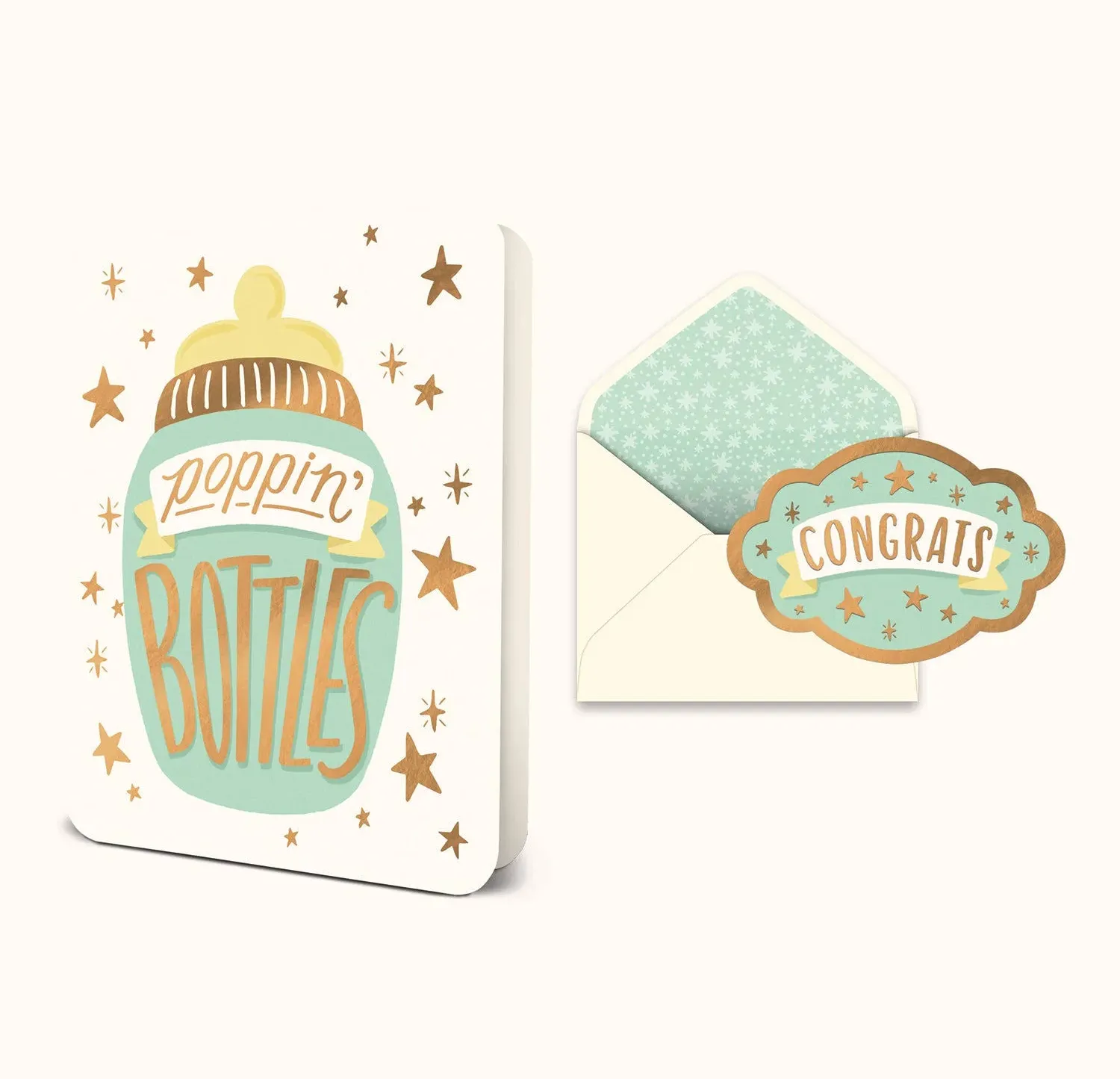 Poppin Bottles Deluxe Greeting Card