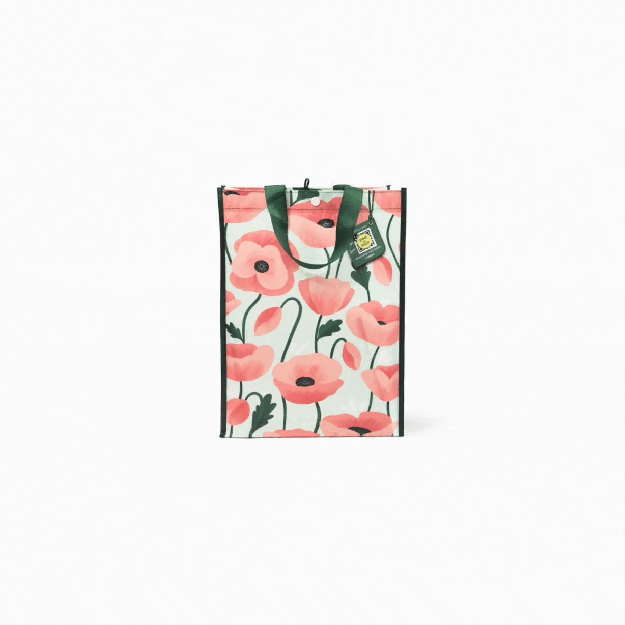Poppy Fields | Large | Reusable Gift Bag   QR Greeting Card