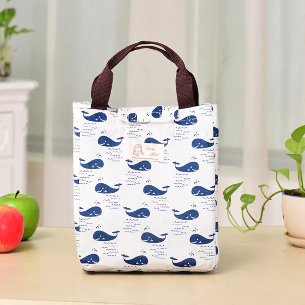 Portable Insulated Thermal Cooler Lunch Box Bento Tote Storage Bag