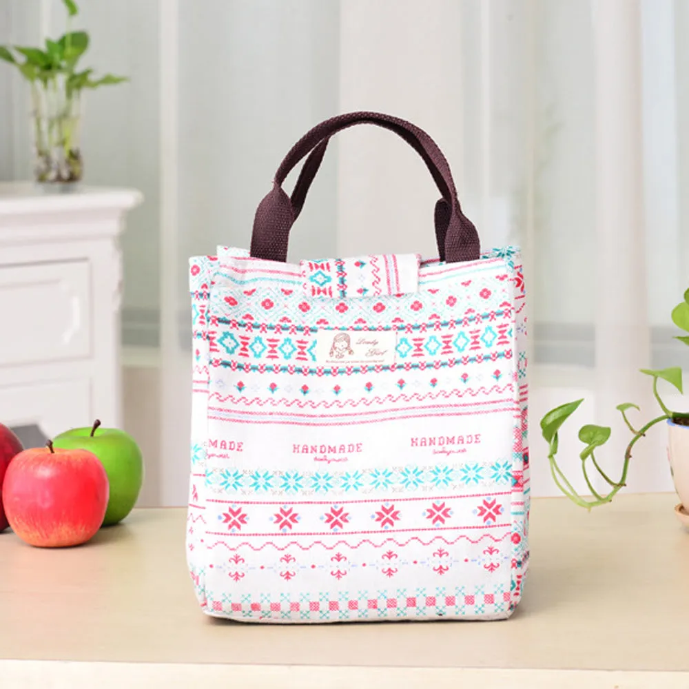 Portable Insulated Thermal Cooler Lunch Box Bento Tote Storage Bag